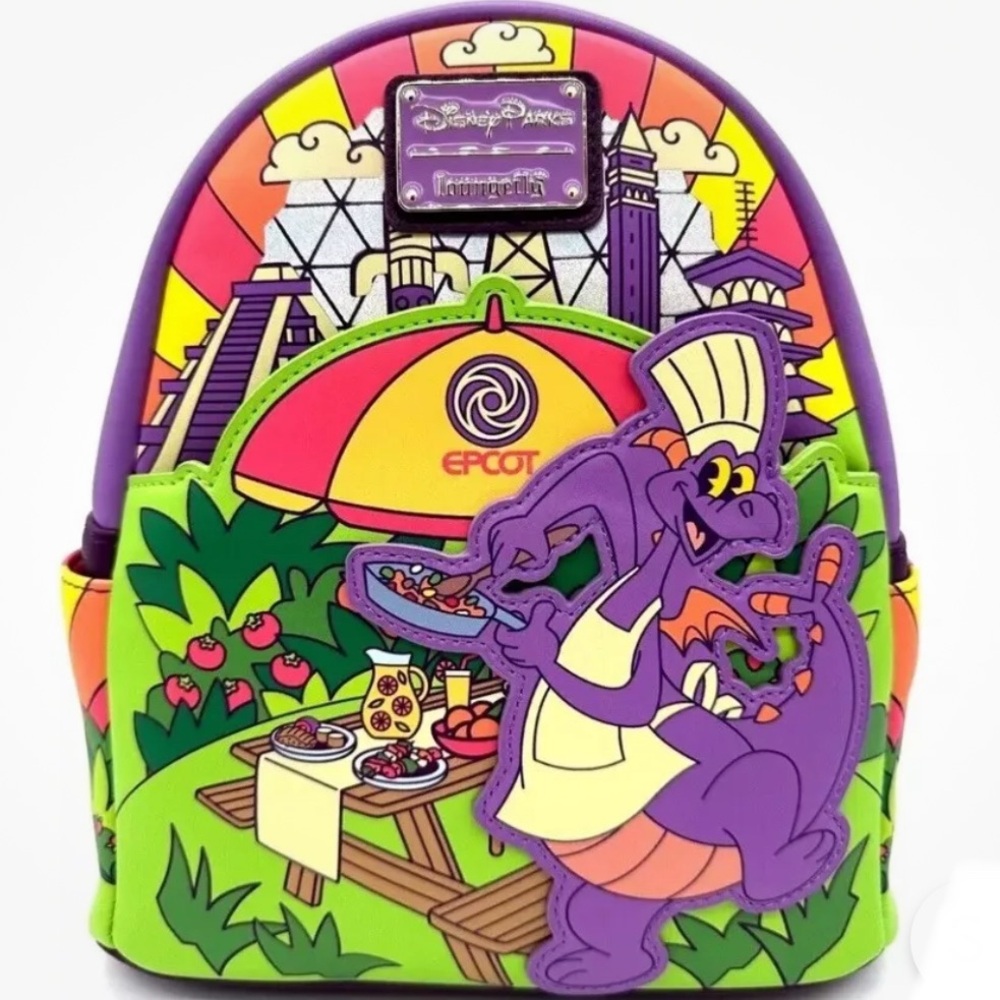 Disney Parks Loungefly 2024 Epcot Food & Wine Festival Chef Figment Backpack
